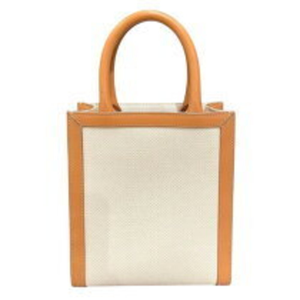 Celine Vertical Cabas natural tan canvas leather - Picture 2 of 7